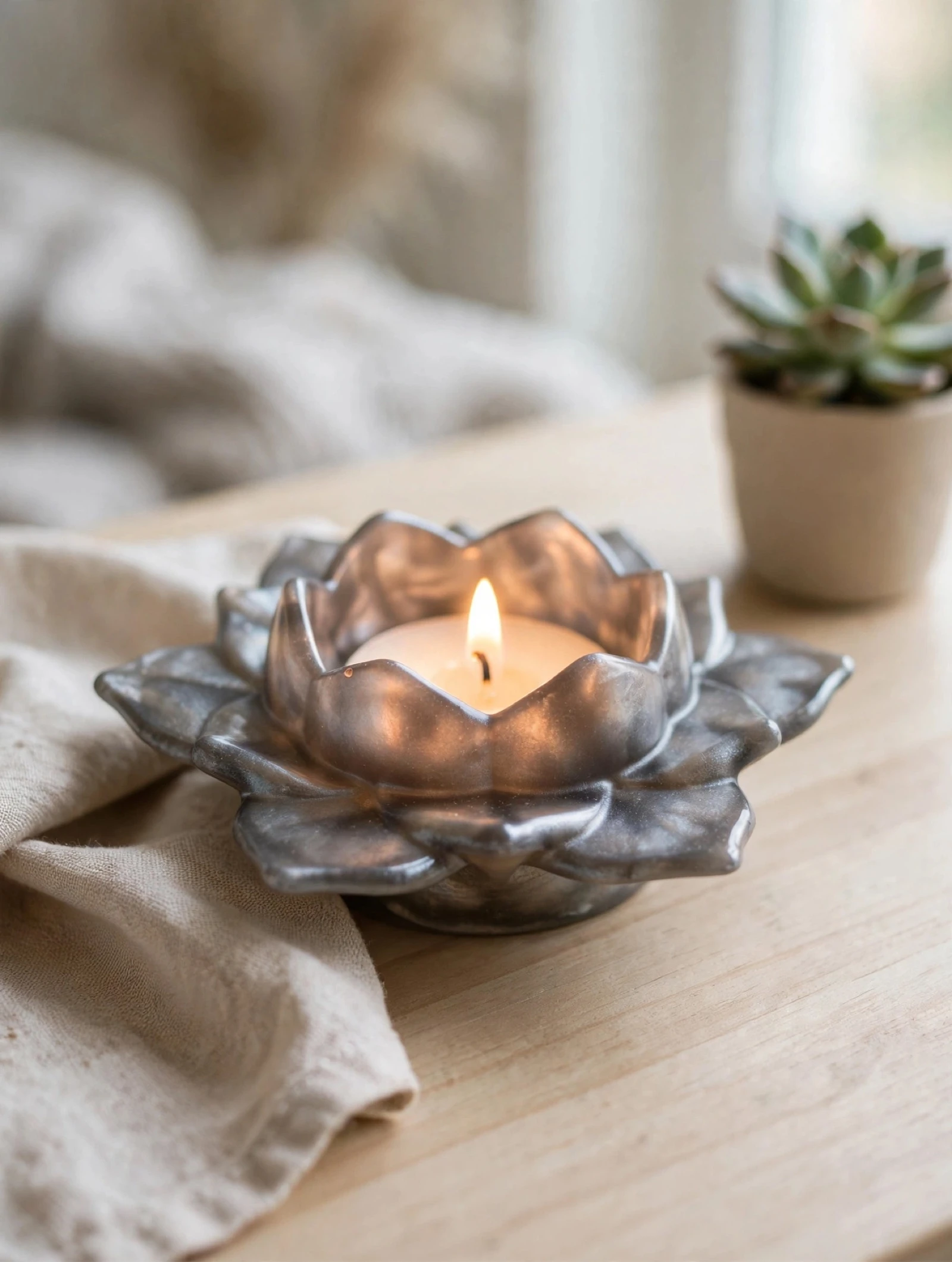 Bougeoir fleur de lotus 